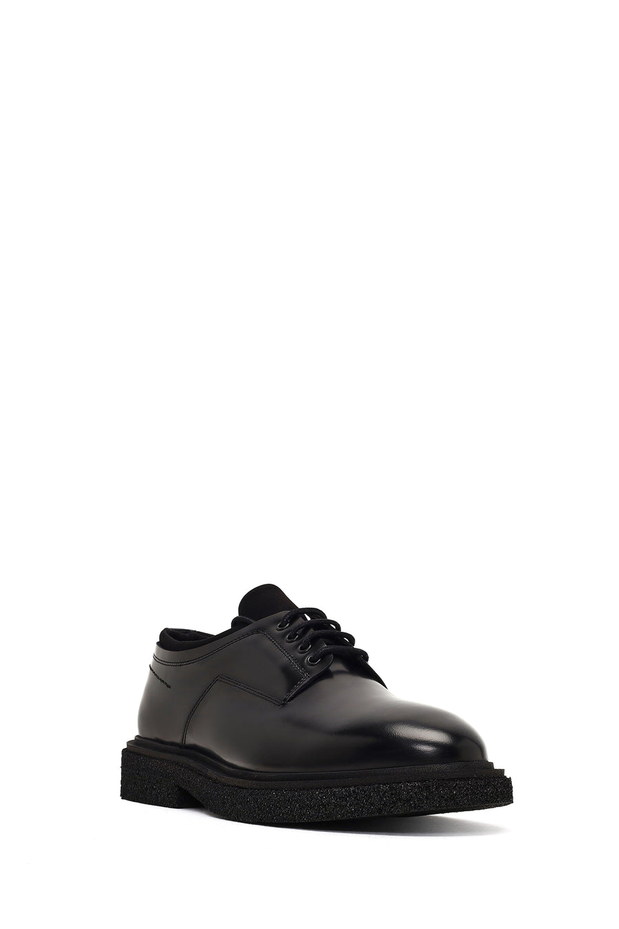 Men's Black Lace-Up Leather Casual Shoes