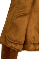 Arosa Kadın Camel Kapüşonlu Oversize Teddy Mont | Derimod