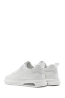 Men's White Lace-up Leather Sneaker | Derimod