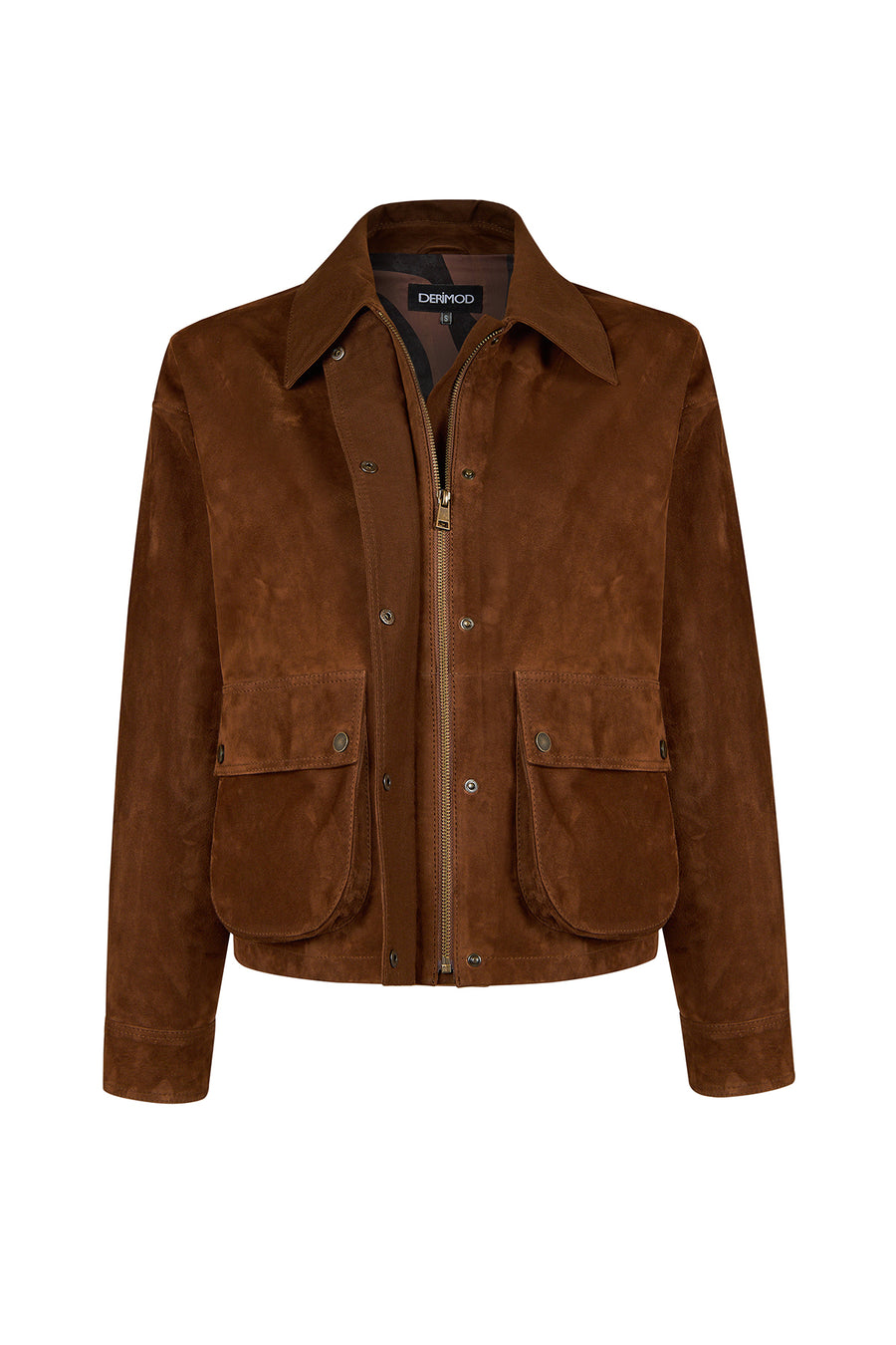 Paris Woman Brown Oversize Suede Jacket