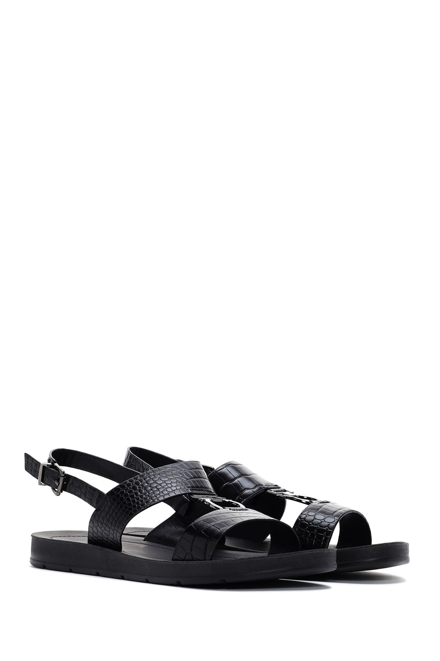 Women's Black Ankle Strap Sandals