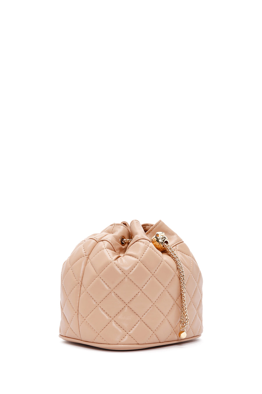 Women's Beige Long Strap Quilted Crossbody Bag