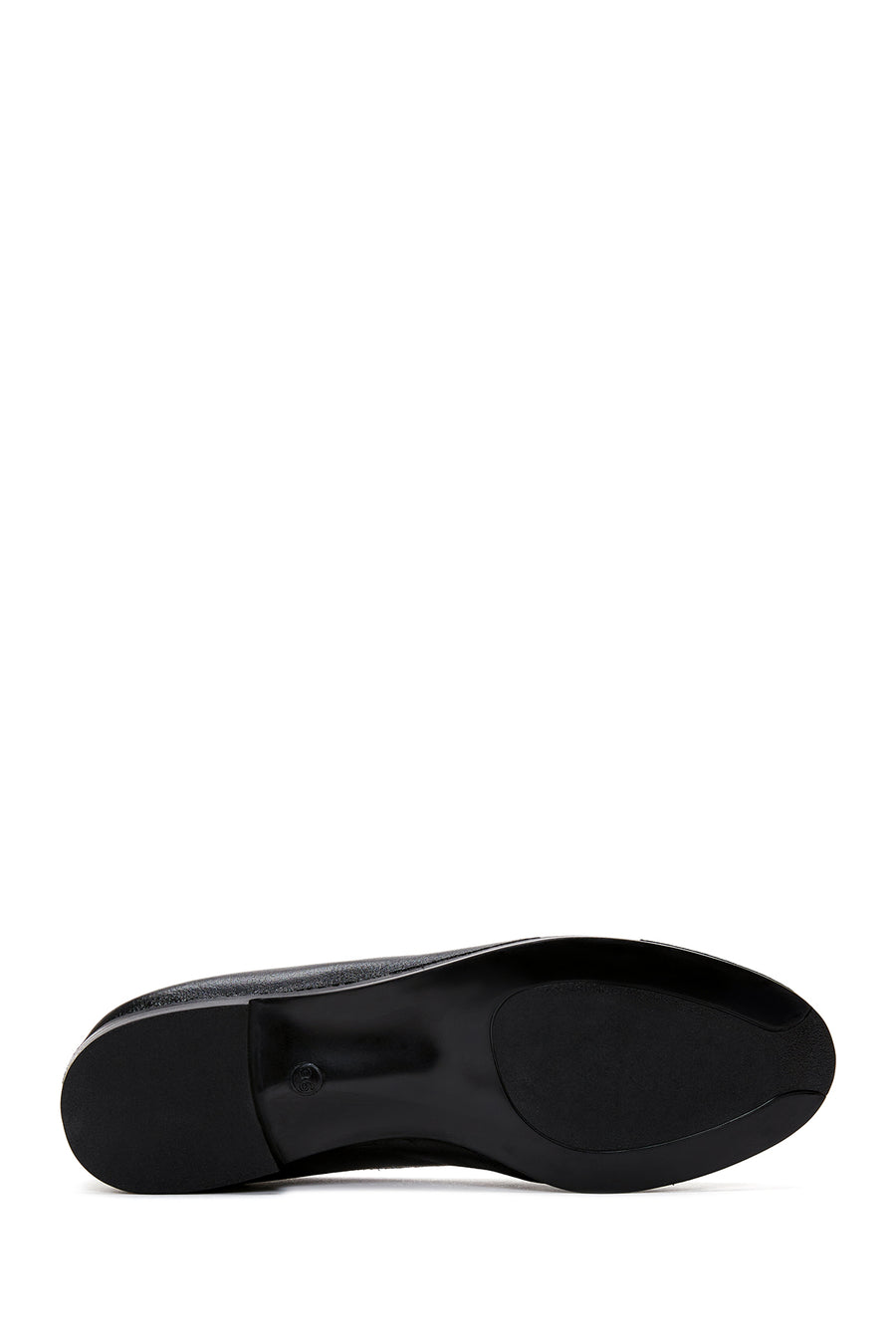 Women's Black Buckle Detailed Leather Masculine Loafer
