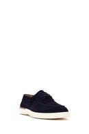 Men's Navy Blue Lace-up Suede Leather Casual Shoes | Derimod