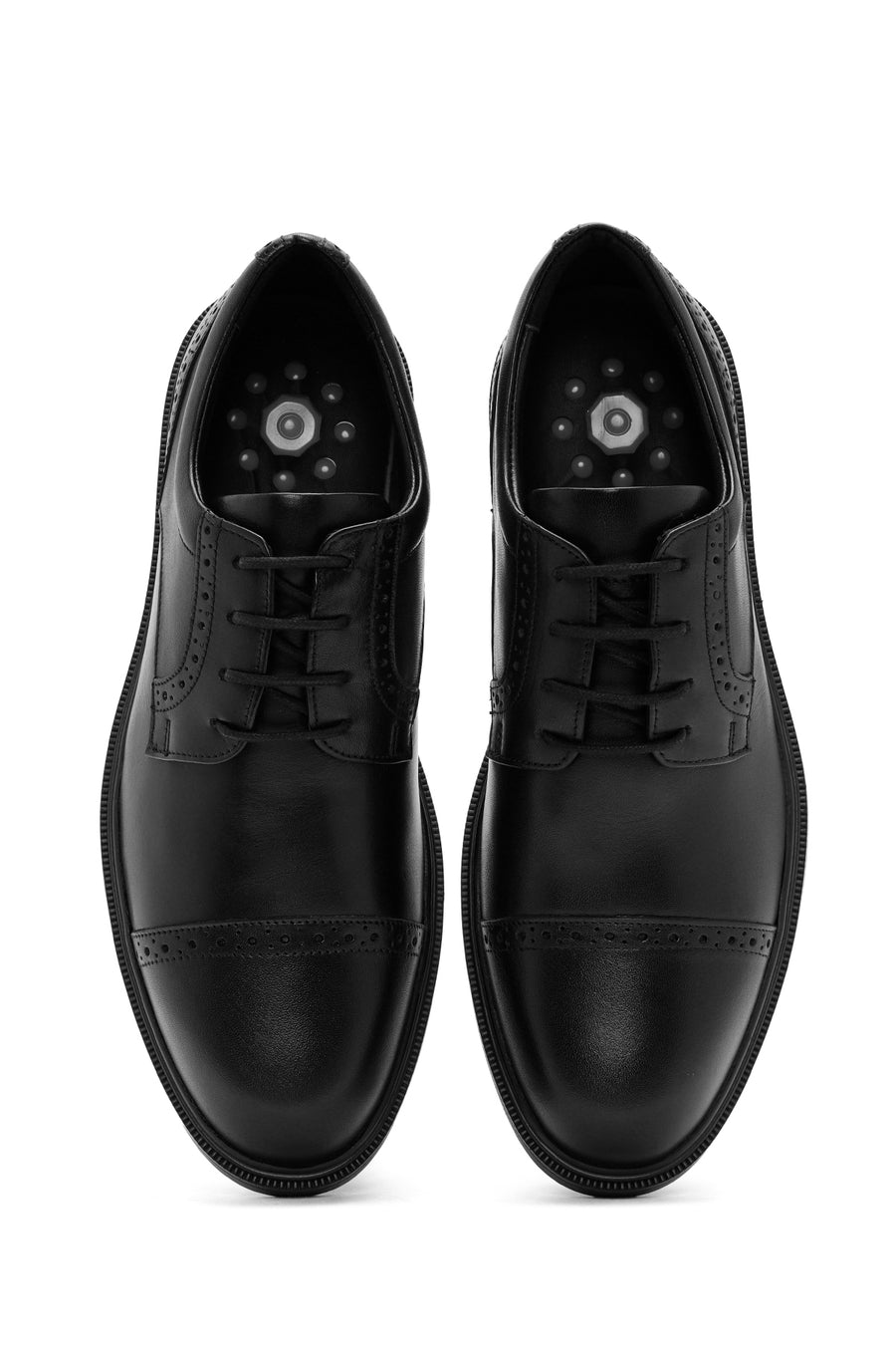 Men's Black Laced Leather Classic Shoes