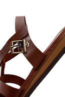 Women's Brown Ankle Strap Leather Sandals | Derimod