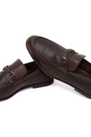 Men's Brown Buckle Leather Casual Loafer | Derimod