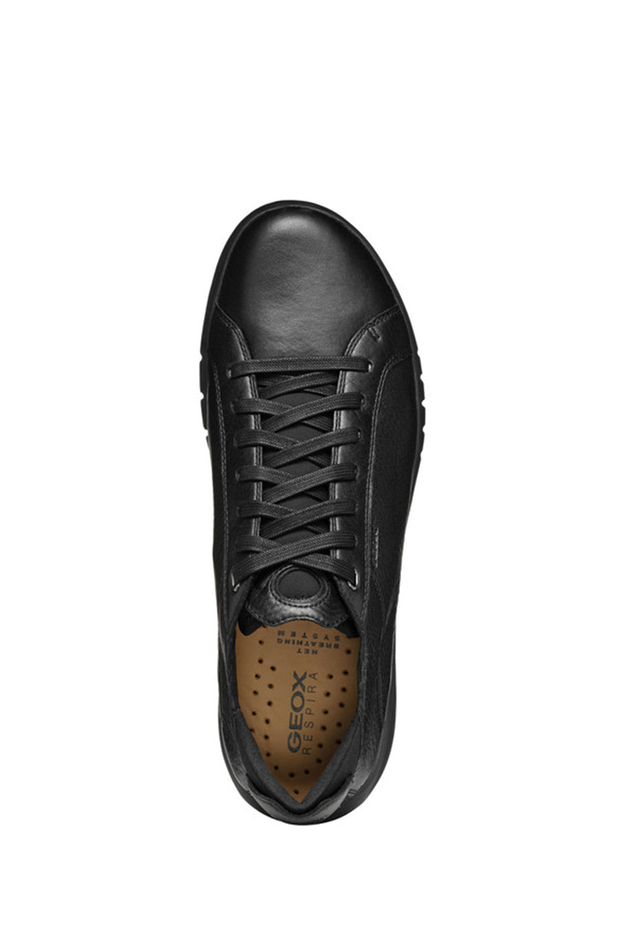 Geox Erkek Siyah U Aerantis A - Tumb Bağcıklı Deri Sneaker