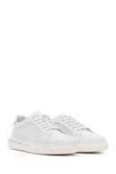Erkek Beyaz Bağcıklı Deri Sneaker | Derimod