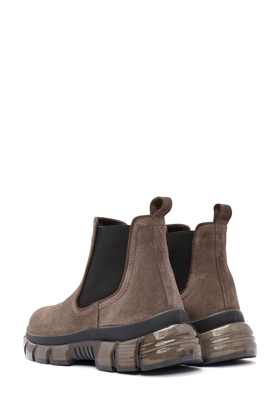 Men's Beige Suede Leather Chelsea Boots