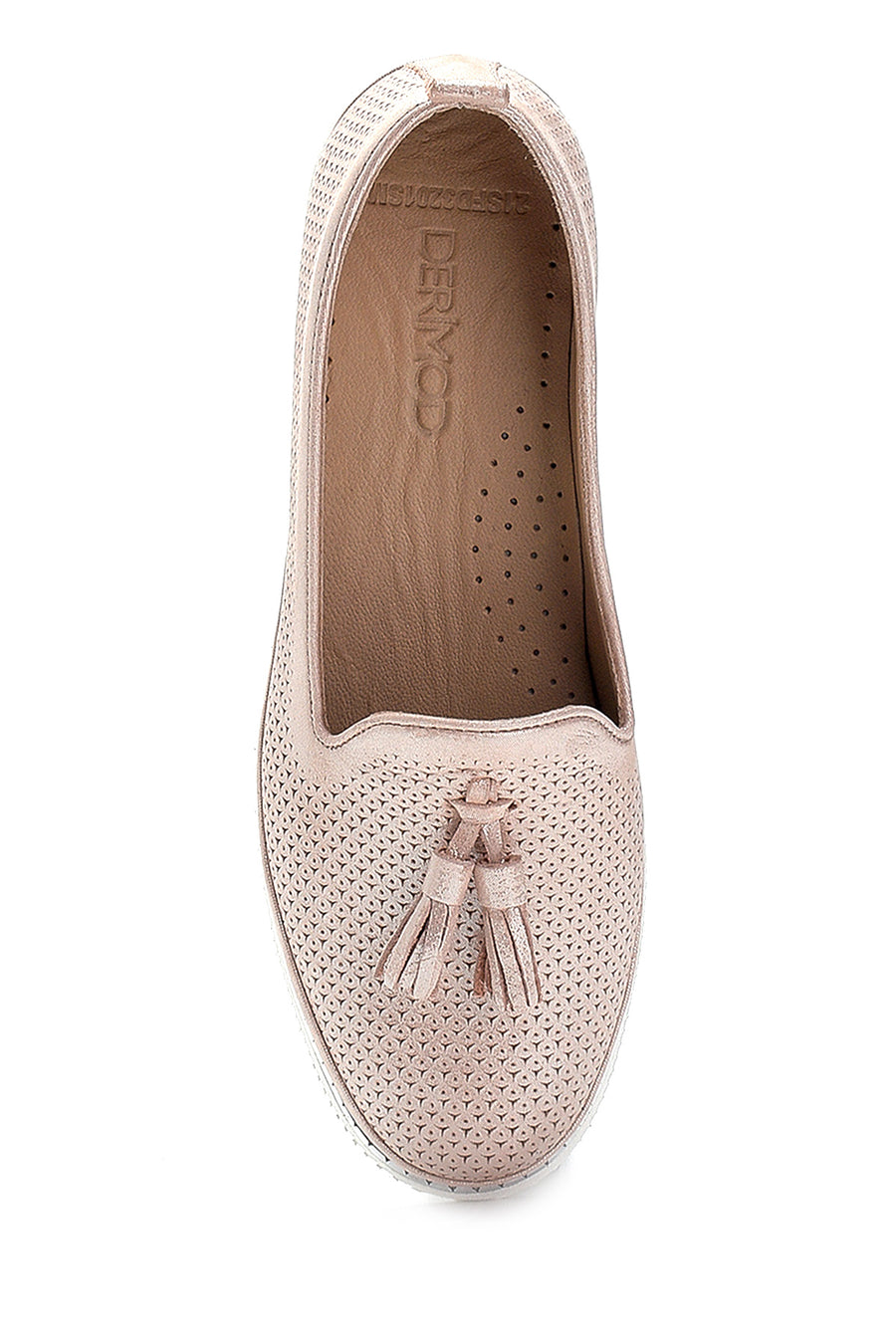 Women's Leather Glitter Detailed Loafer