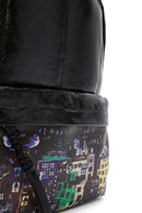 Women's Black Printed Backpack | Derimod