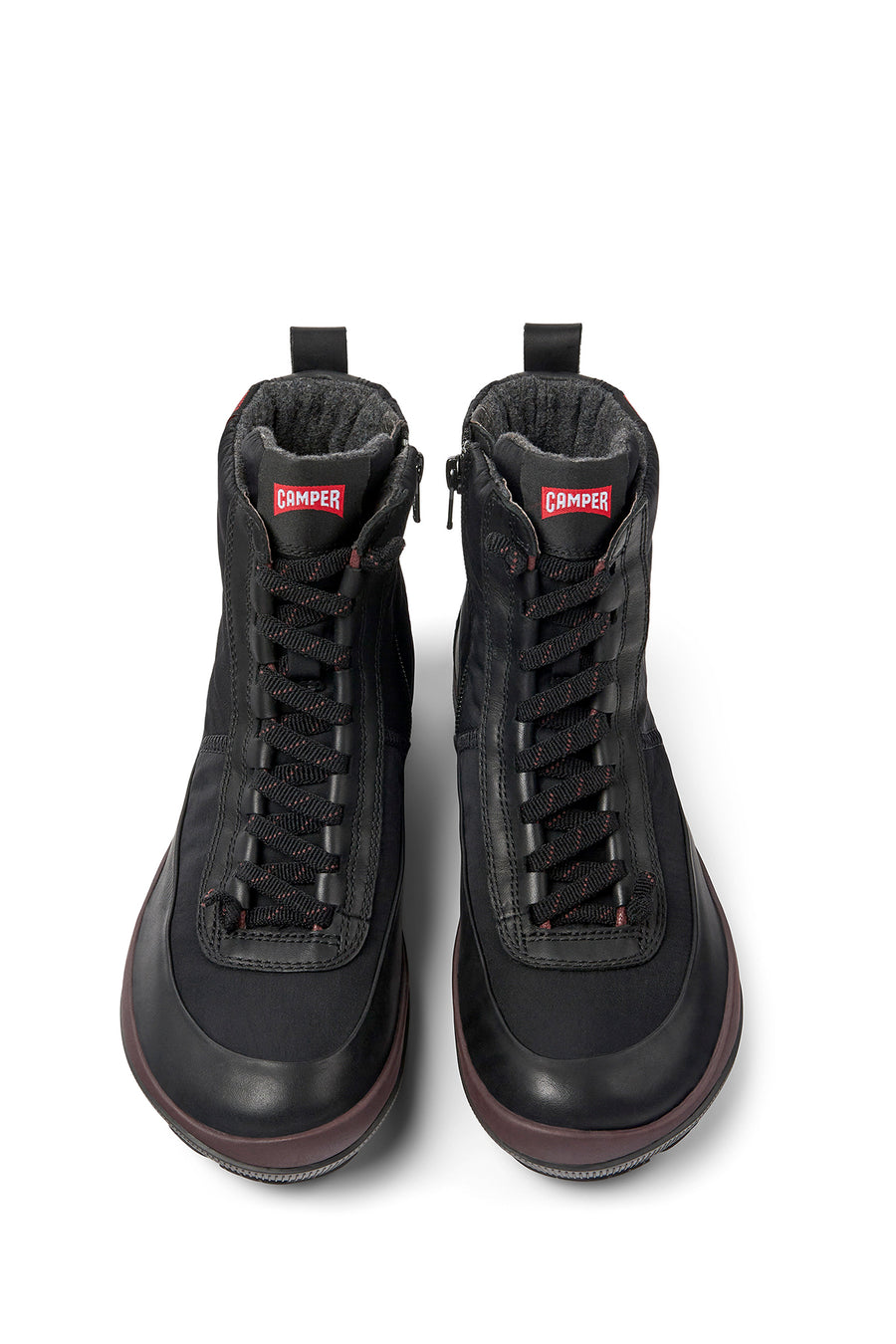 Camper Women's Black Peu Pista Gm Leather Detailed Boots