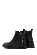 Men's Black Leather Chelsea Boot | Derimod