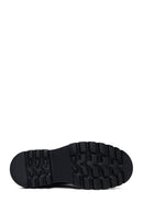 Male Black Lace-Up Thick-Soled Leather Casual Shoes | Derimod