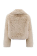 Dallas Women's Brown Shirt Collar Teddy Coat | Derimod