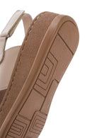 Women's Mink Strapped Thick Soled Leather Comfort Sandals | Derimod