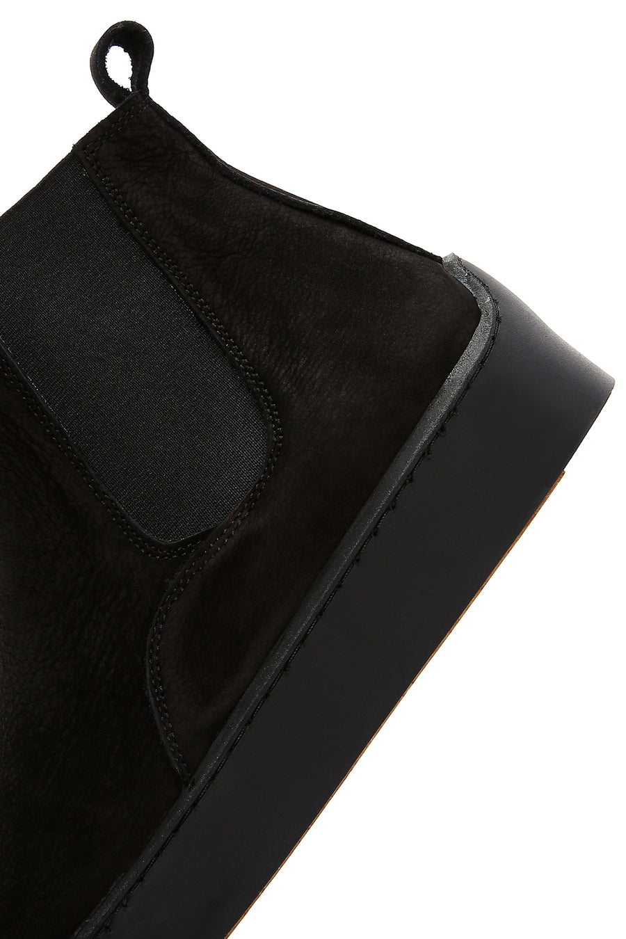 Men's Black Nubuck Leather Chelsea Ankle Boots