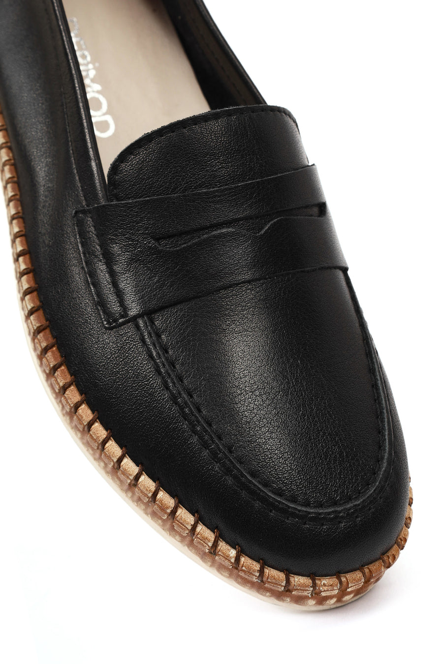 Women's Black Leather Loafer