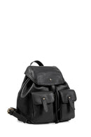 Geox Women's Black Faloria Leather Backpack | Derimod
