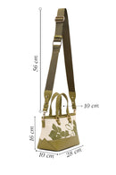 Woman Green Long-Strap Patterned Mini Shoulder Bag | Derimod