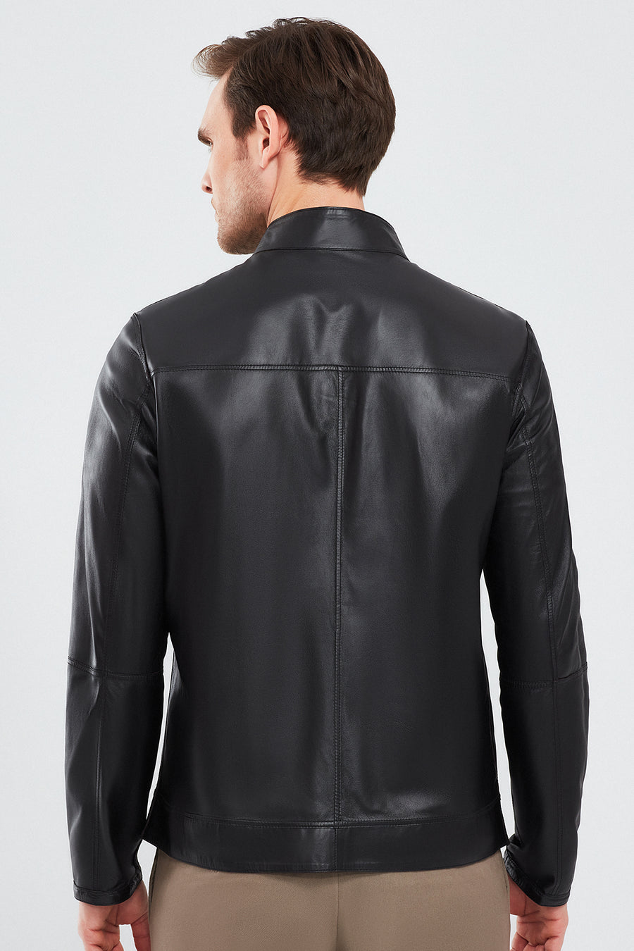 Clint Men's Brown Suede Double-Sided Leather Jacket