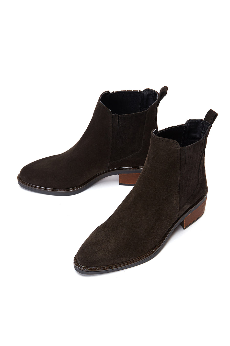 Woman Anthracite Süet Leather Chelsea Bot