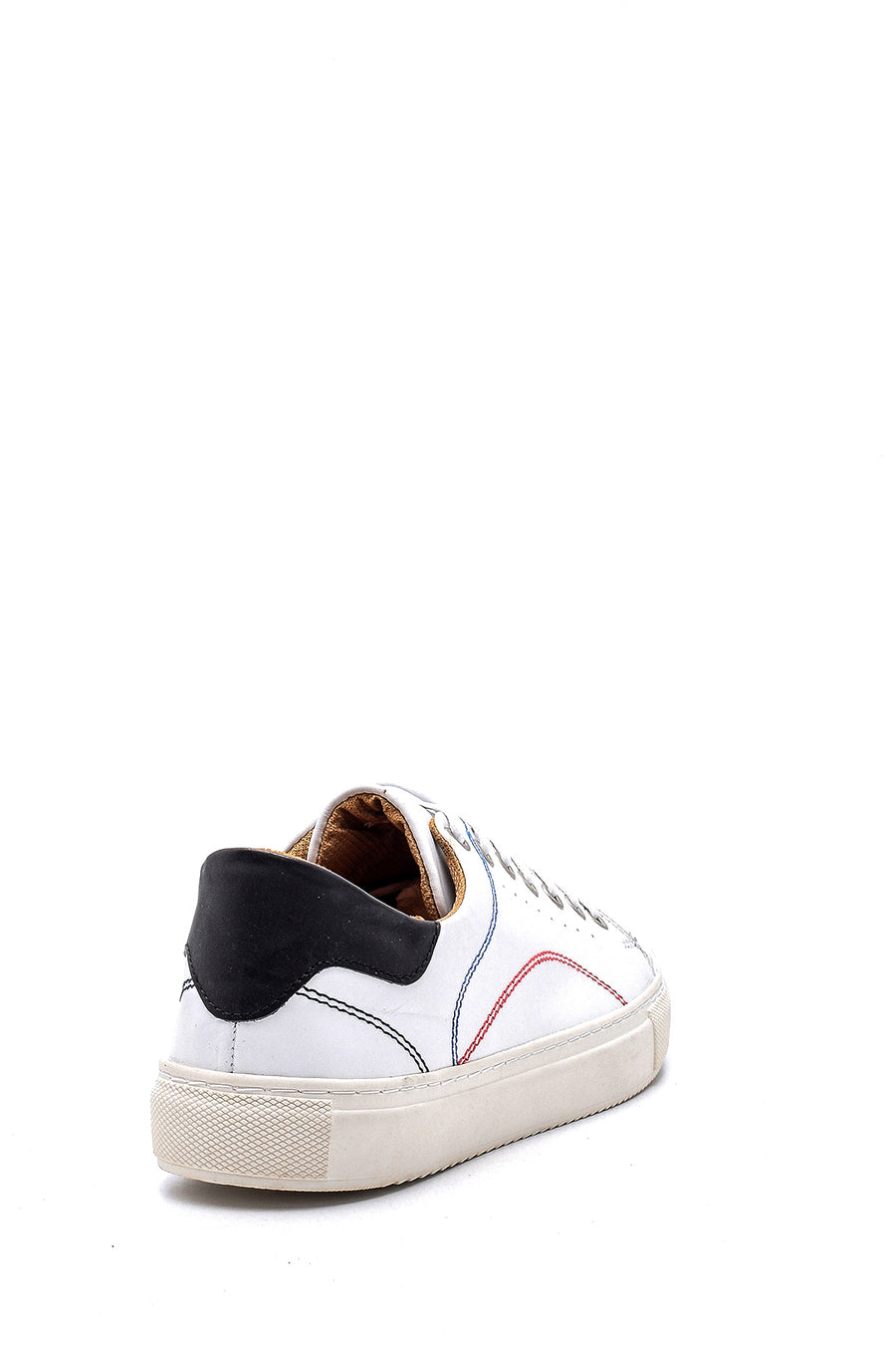 Erkek Dikiş Detaylı Deri Sneaker