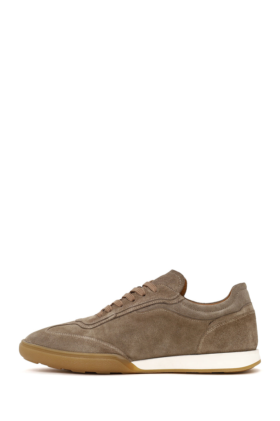 Male Beige Lace-up Suede Leather Sneaker