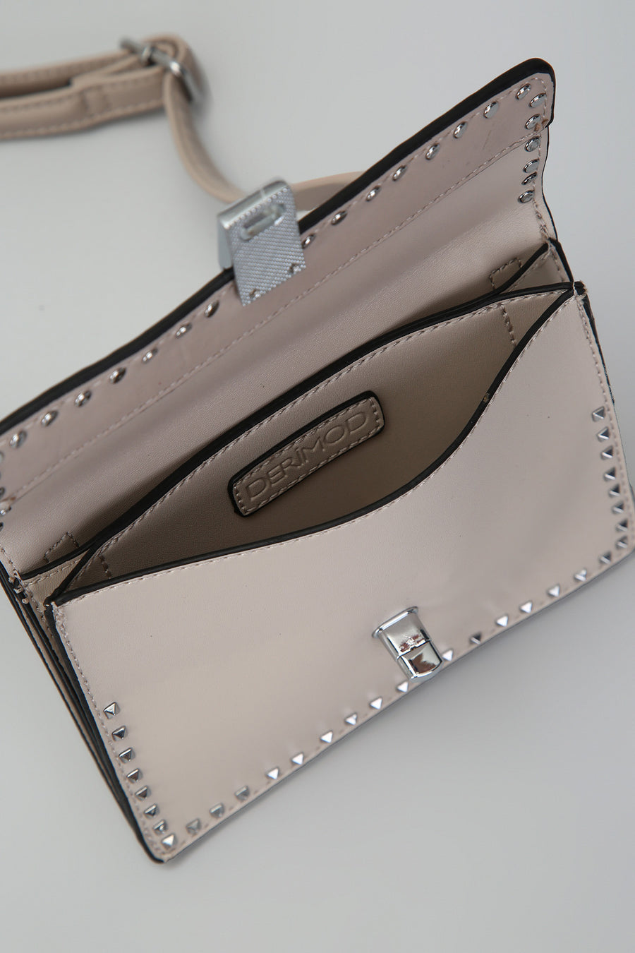 Women's Crossbody Bag with Staple Detail