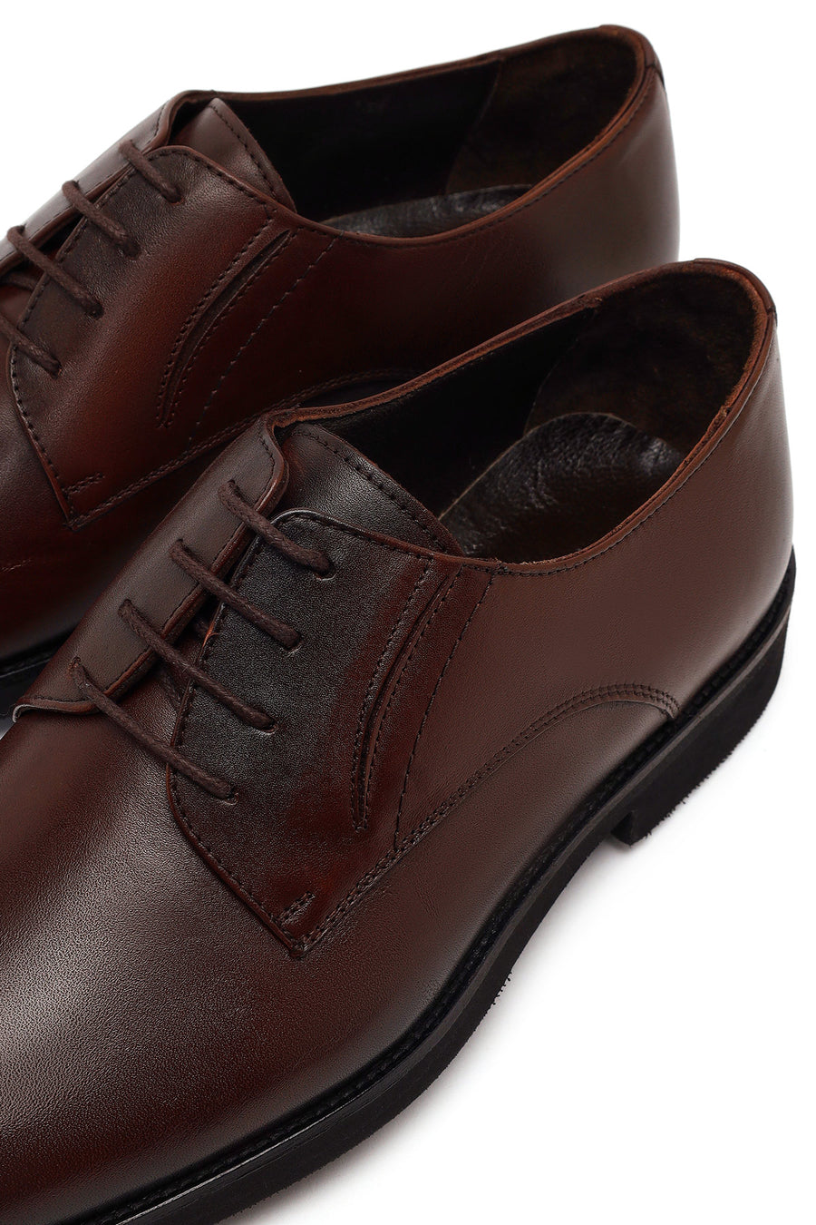 Men's Brown Laced Leather Classic Shoes