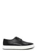 Men's Black Lace-up Leather Sneaker | Derimod