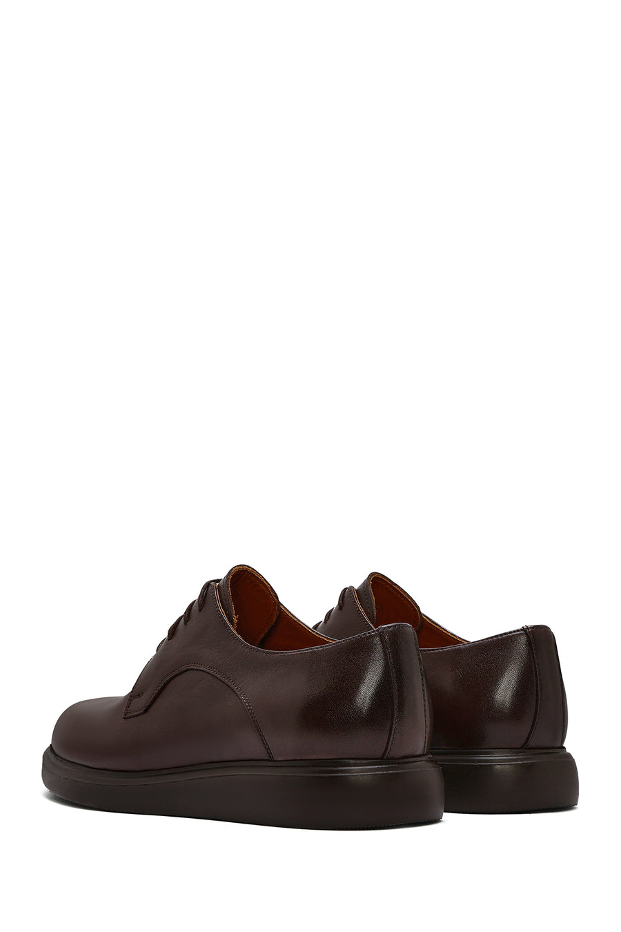 Men's Brown Lace-up Leather Casual Shoes