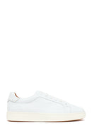 Erkek Beyaz Bağcıklı Deri Sneaker | Derimod