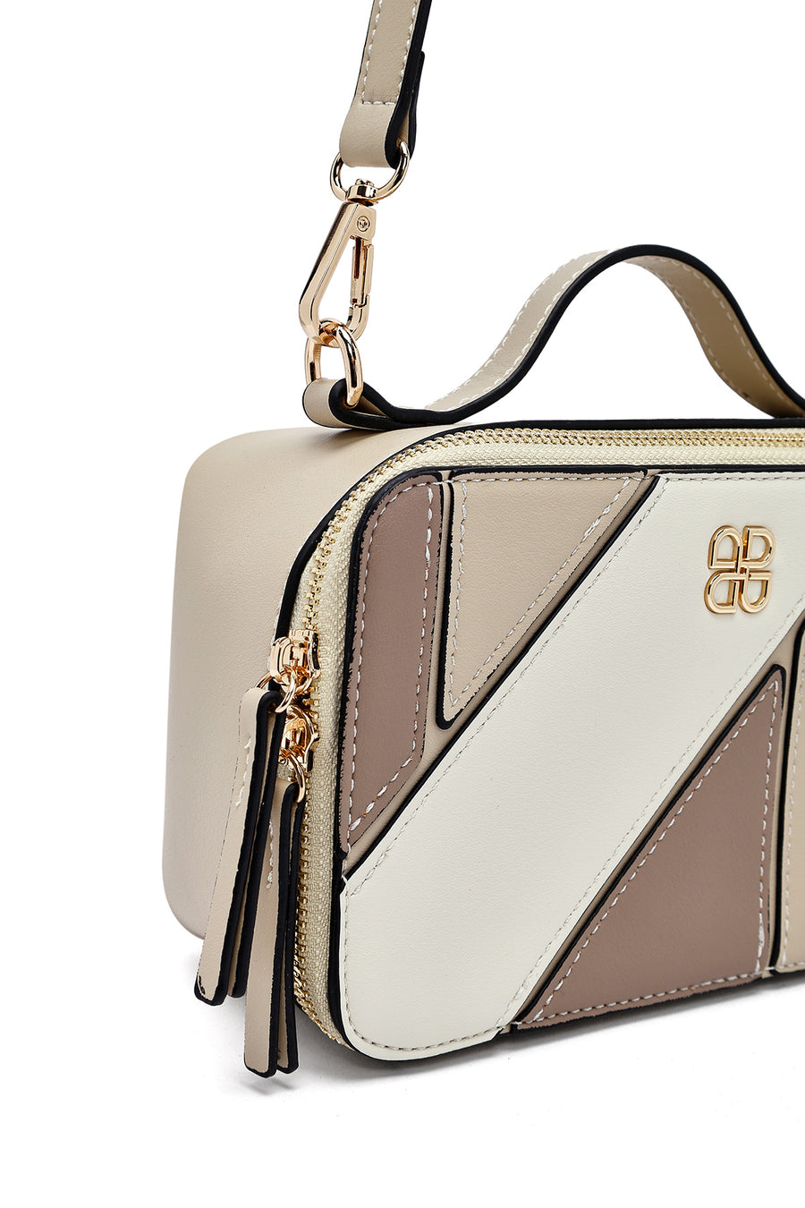 Women's Beige Long Strap Classic Crossbody Bag