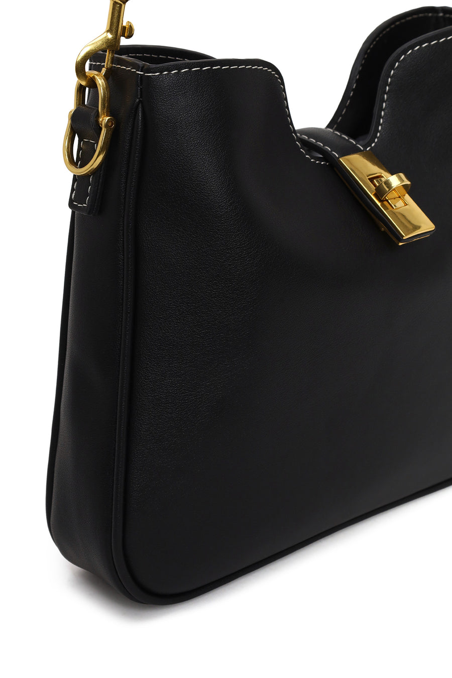Woman Black Long-Strap Shoulder Bag