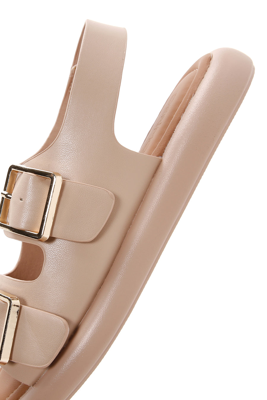 Kadın Bej Çift Tokalı Comfort Sandalet