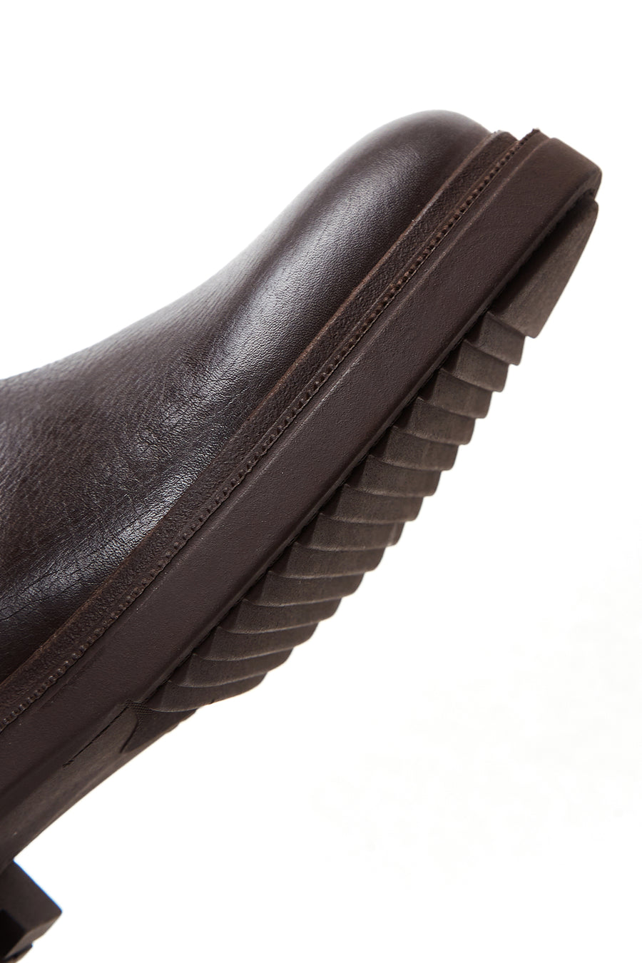 Men's Brown Leather Zippered Boots