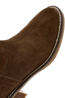 Women's Tan Suede Leather Boots | Derimod