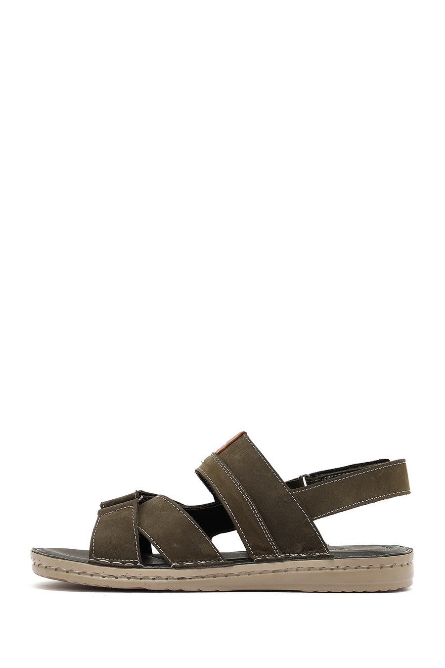 Men's Khaki Leather Sandals