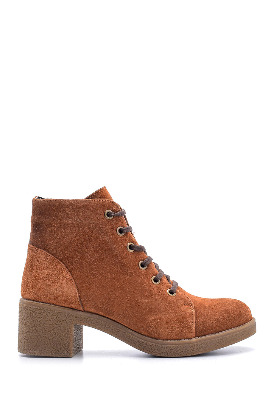 Women's Suede Leather Heeled Boots 19WFD288010 | Derimod
