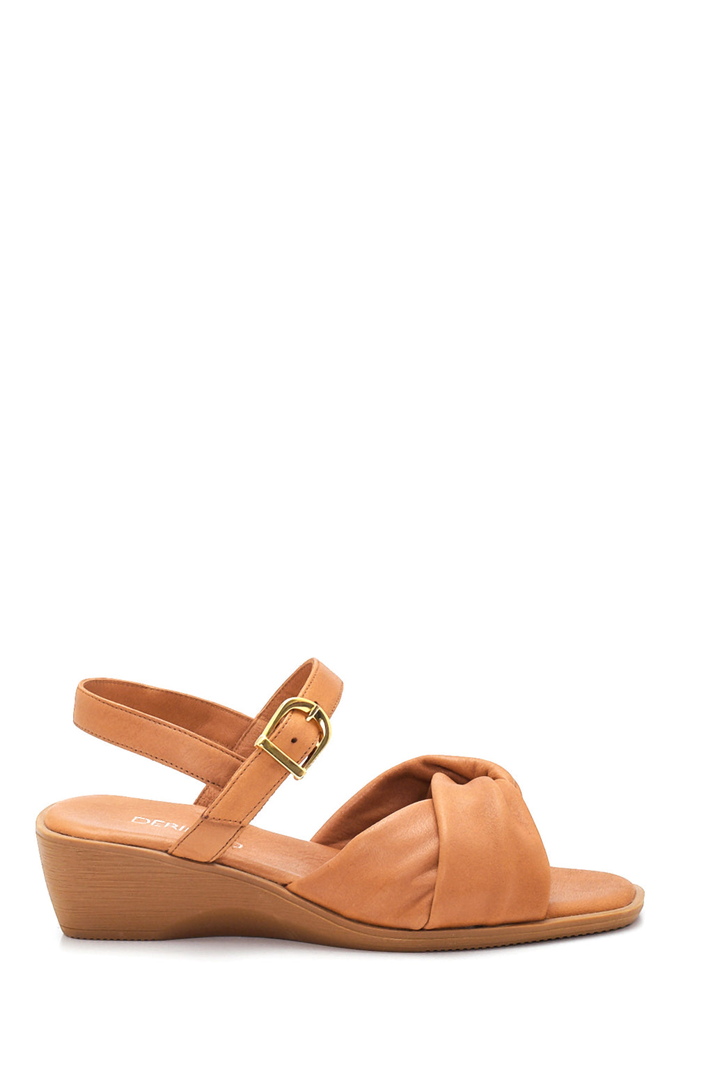 Kadın Taba Deri Comfort Sandalet