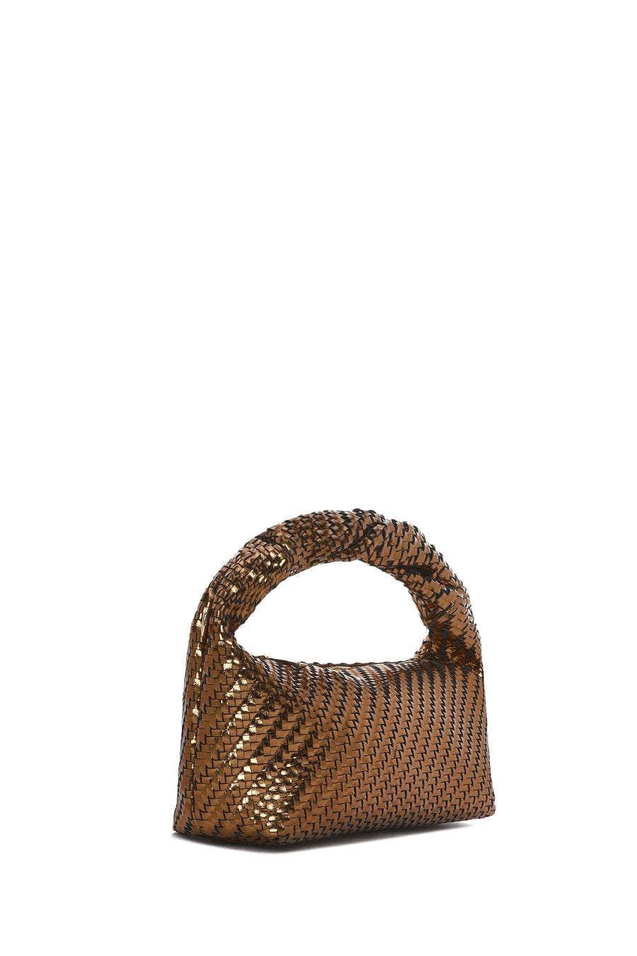 Women's Brown Long Strap Braided Mini Handbag