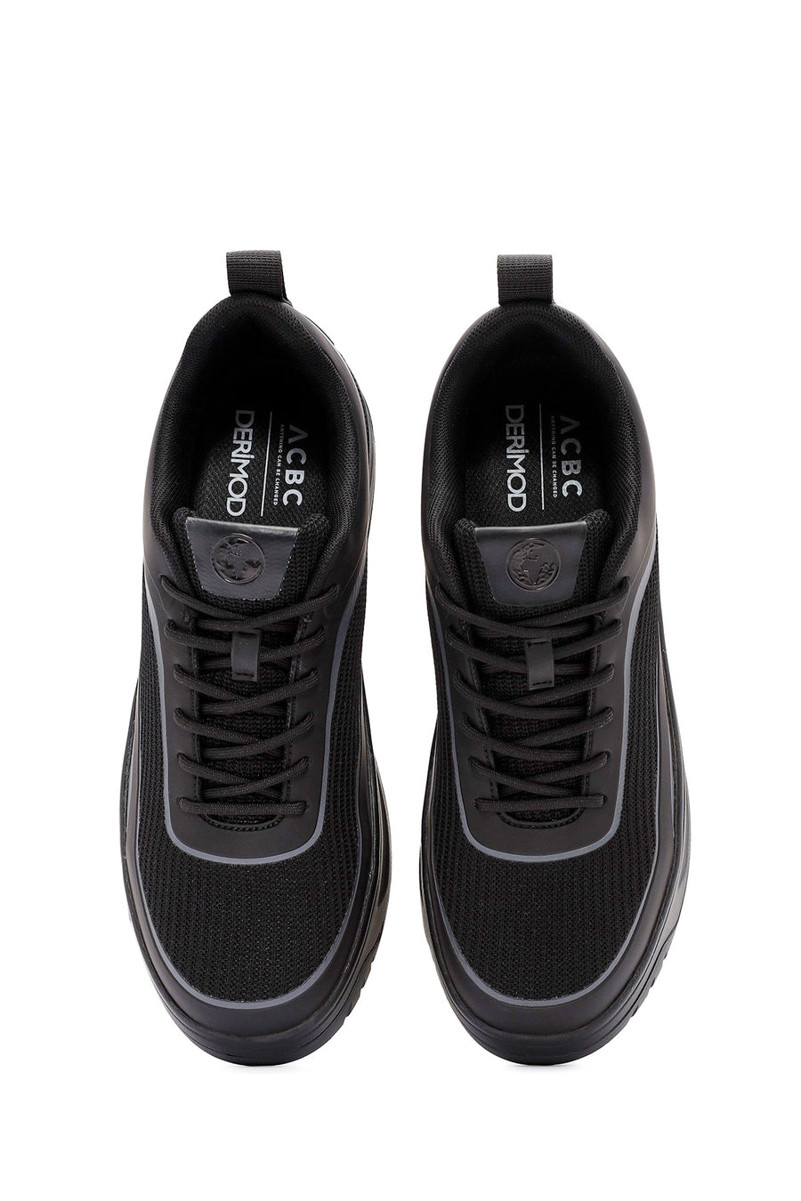 ACBC x Derimod Men's Black Lace-Up Sneakers