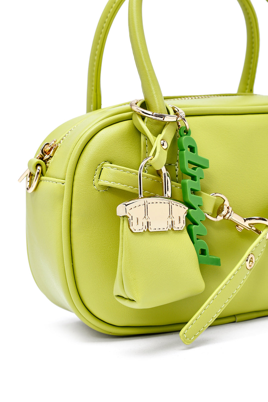 Women's Green Long Strap Accessory Mini Handbag