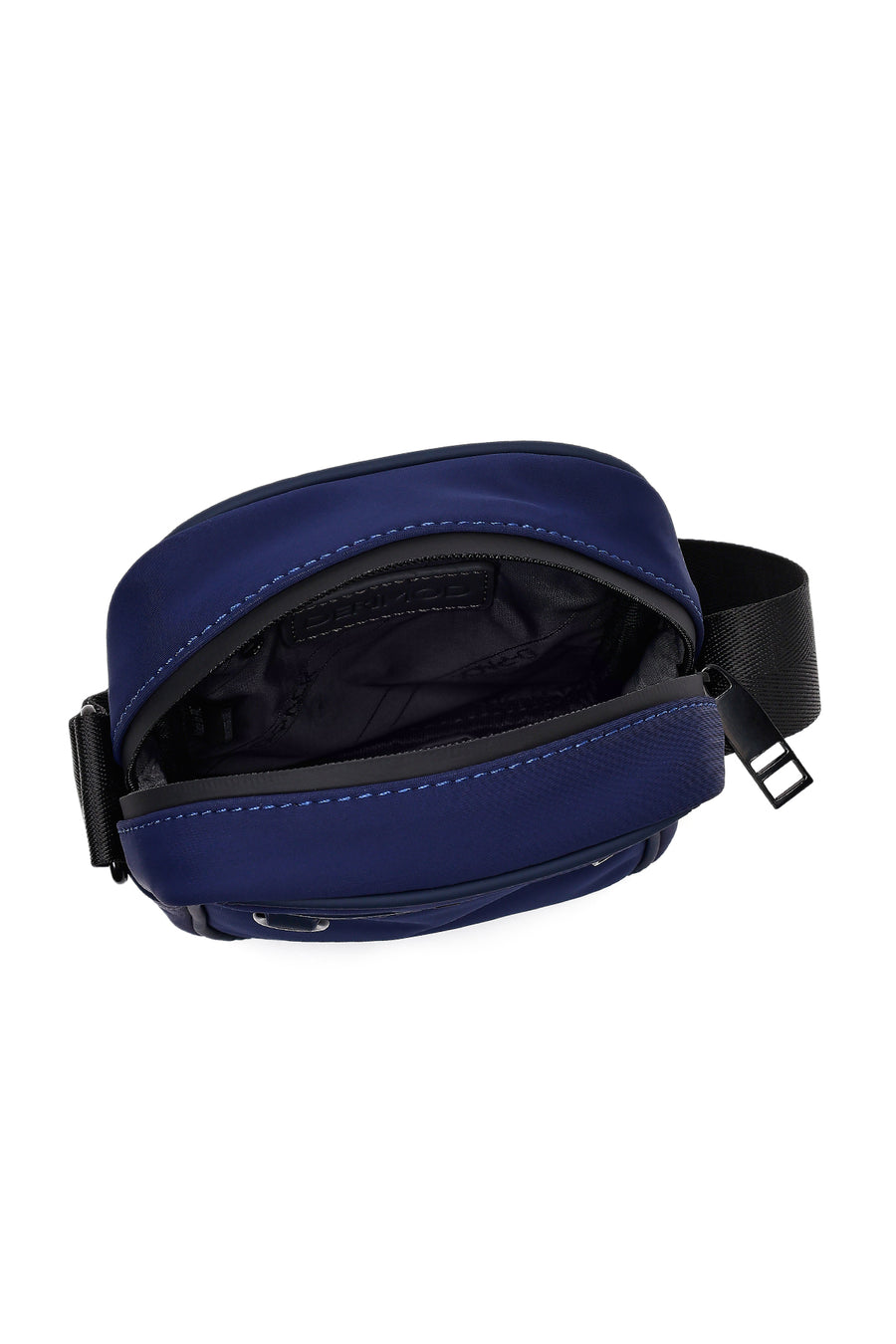 Men's Navy Blue Mini Fabric Messenger Bag