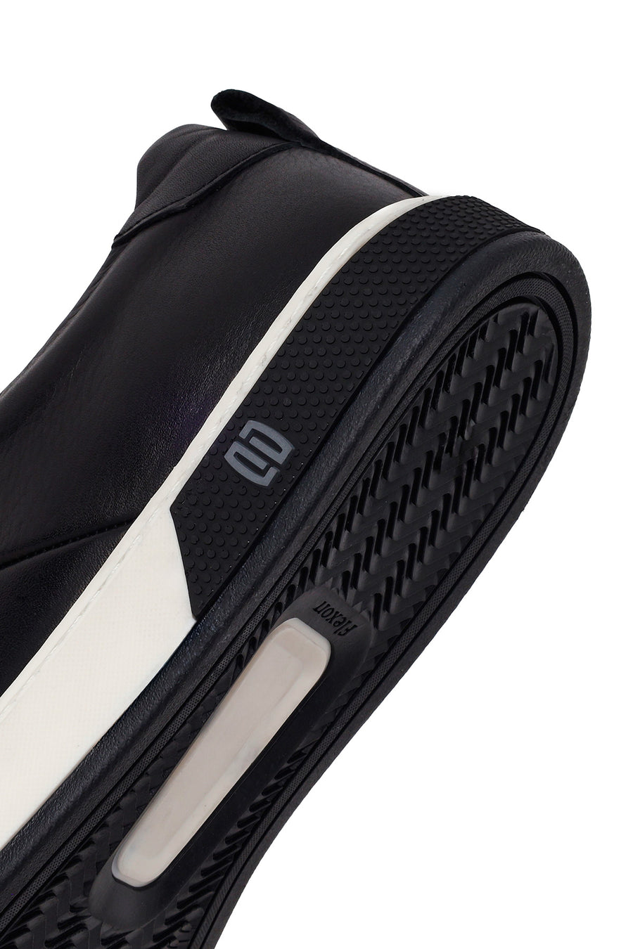 Erkek Siyah Bağcıklı Deri Sneaker