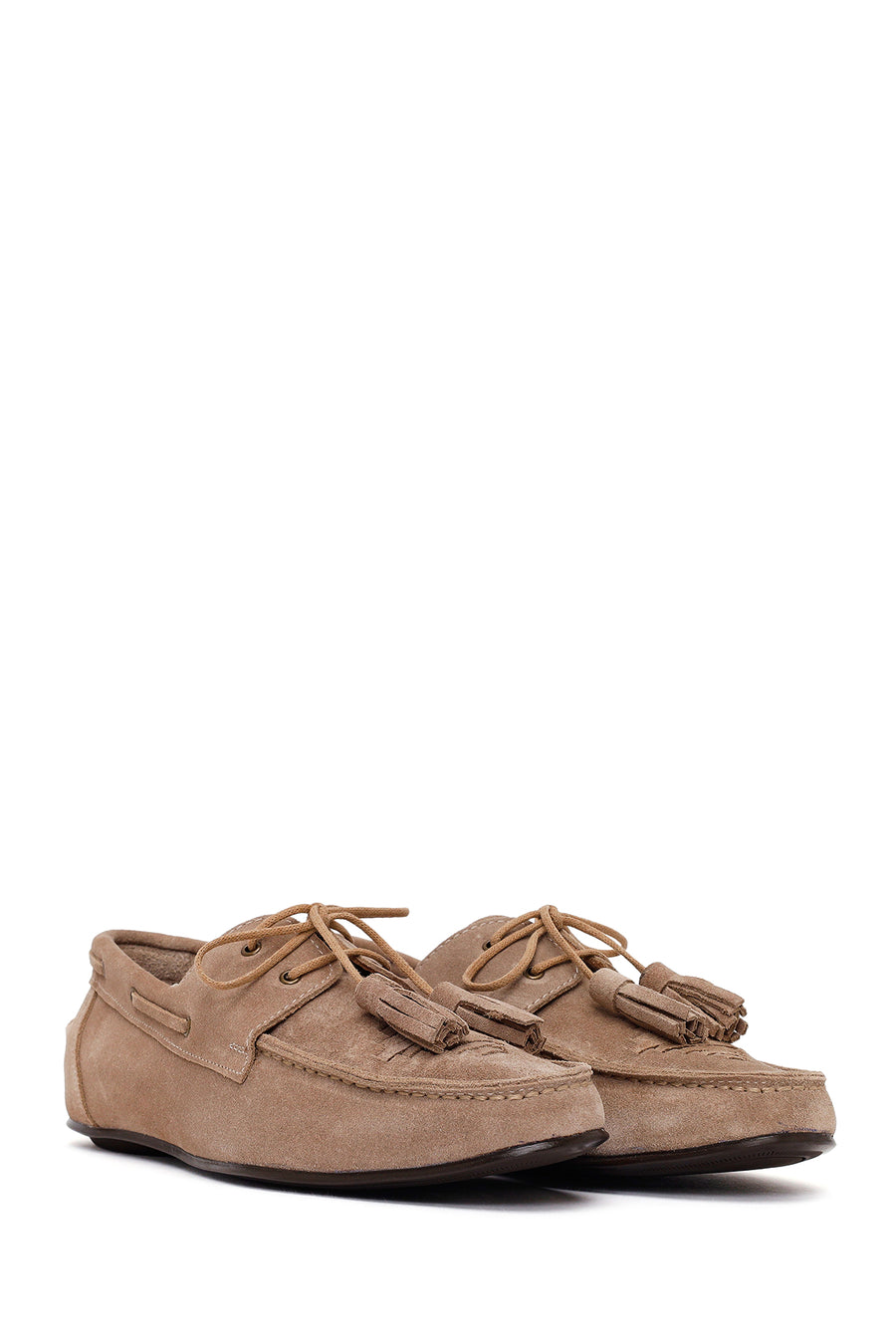 Woman Mink Tasselled Suede Leather Loafer