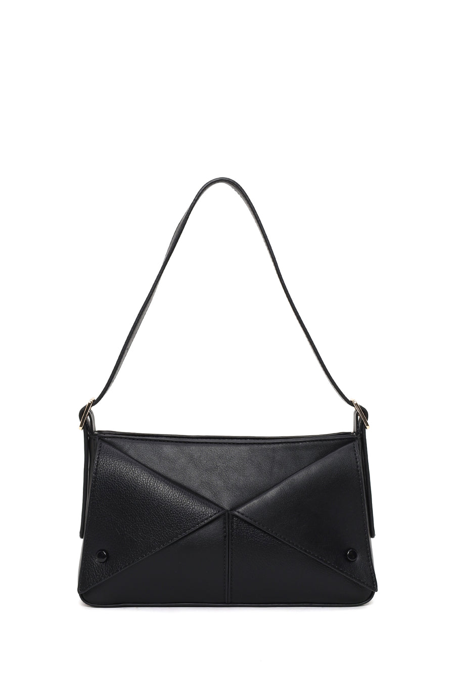 Woman Black Long Shoulder Strap Shoulder Bag