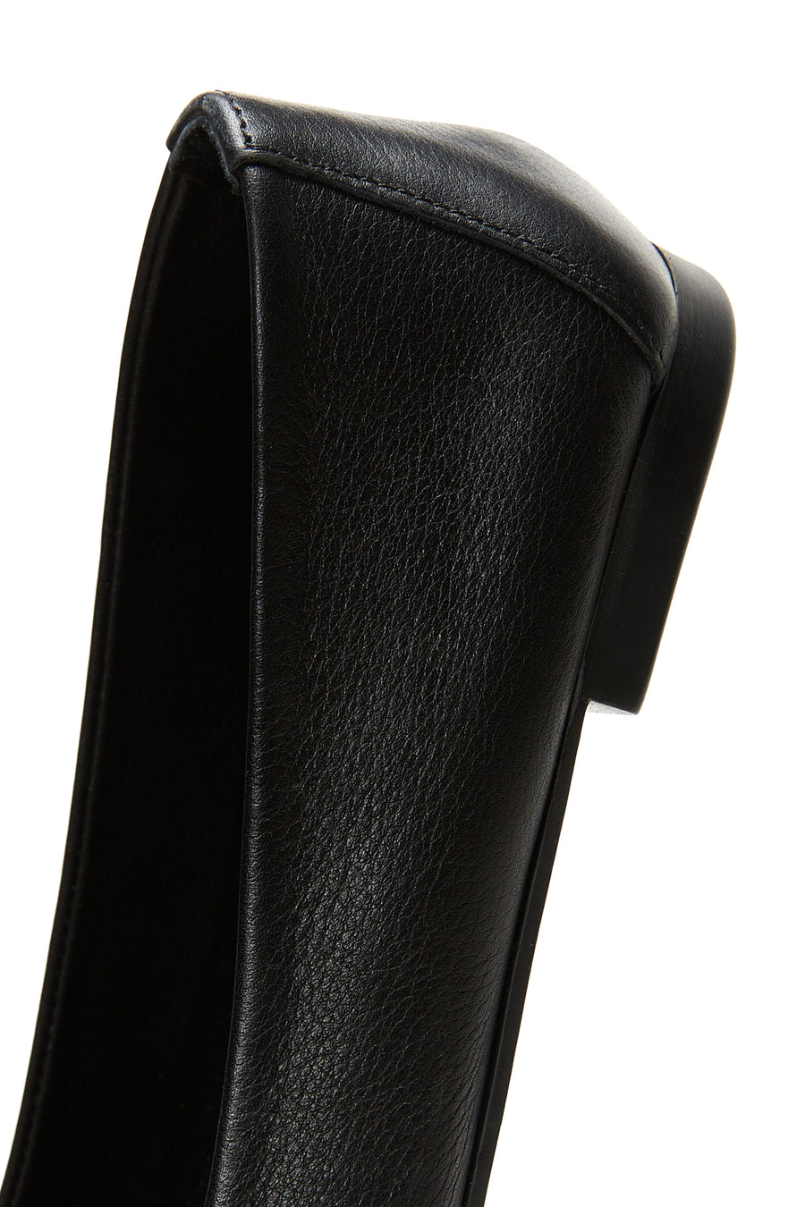 Women's Black Leather Ballerina Ballet Shoes